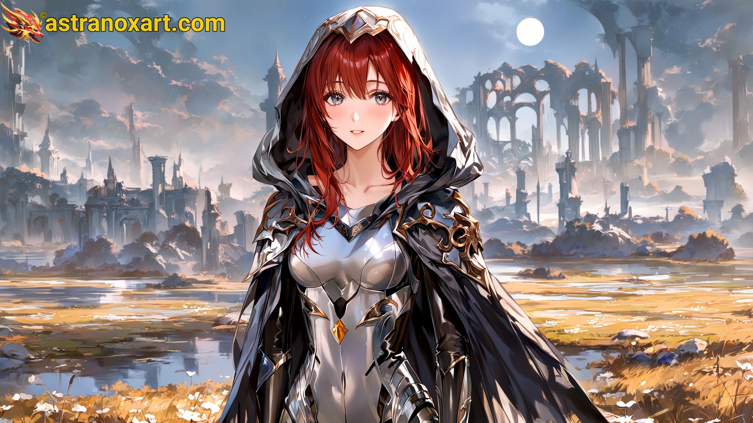 Amazing Young Female  at  - Download Free 4K Wallpaper Fantasy wallpaper with  Eyes and  Hair.