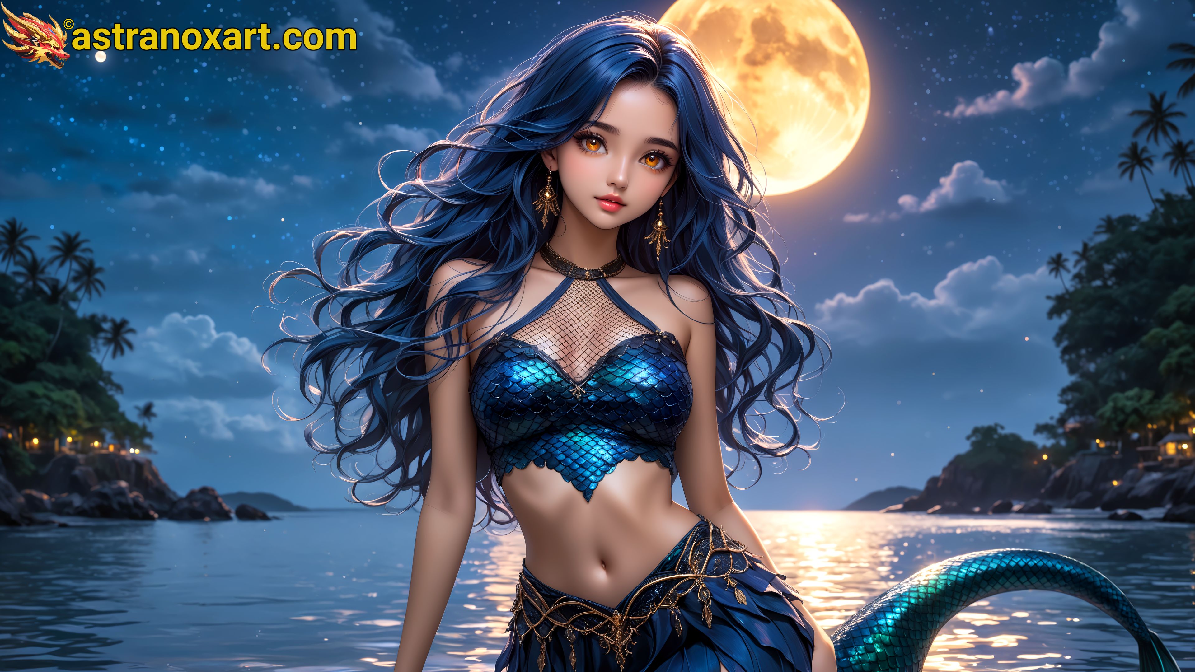 Amazing Young Female  at  - Download Free 4K Wallpaper Fantasy wallpaper with  Eyes and  Hair.