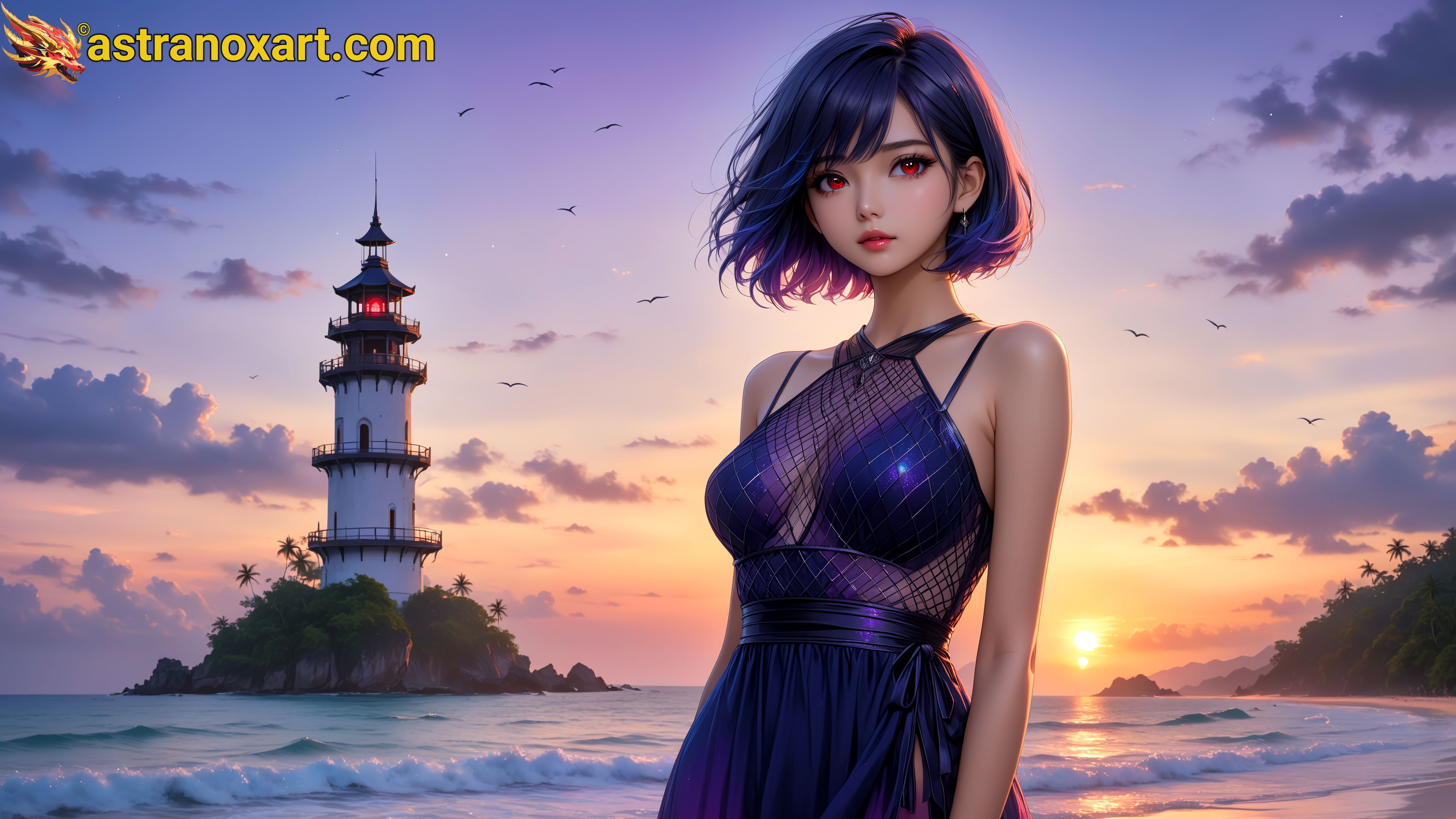 Amazing Young Female  at  - Download Free 4K Wallpaper Fantasy wallpaper with  Eyes and  Hair.