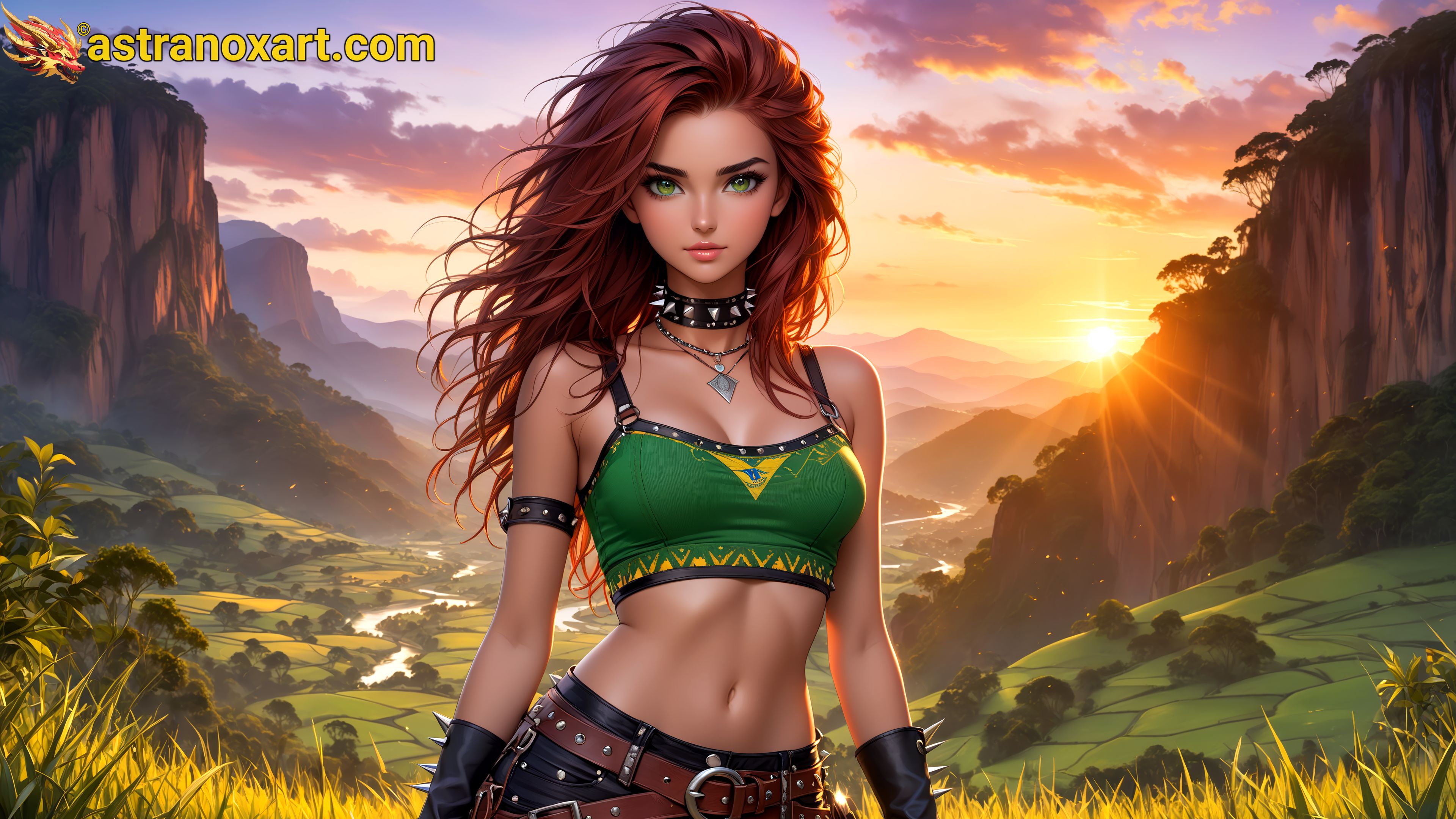 Amazing Young Female  at  - Download Free 4K Wallpaper Fantasy wallpaper with  Eyes and  Hair.