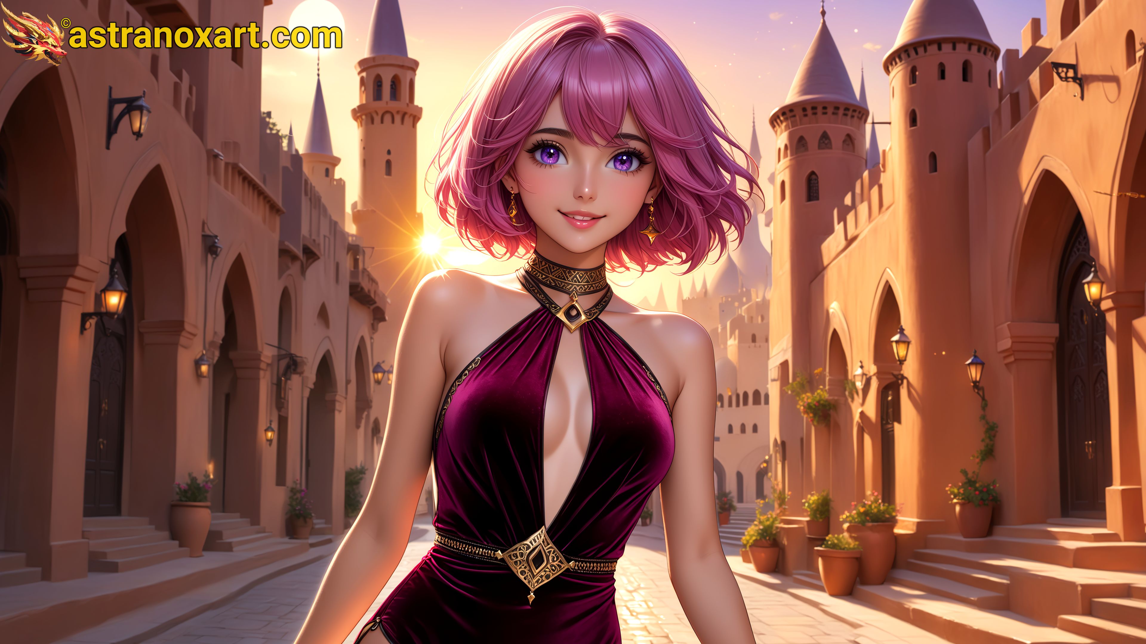 Amazing Young Female  at  - Download Free 4K Wallpaper Fantasy wallpaper with  Eyes and  Hair.