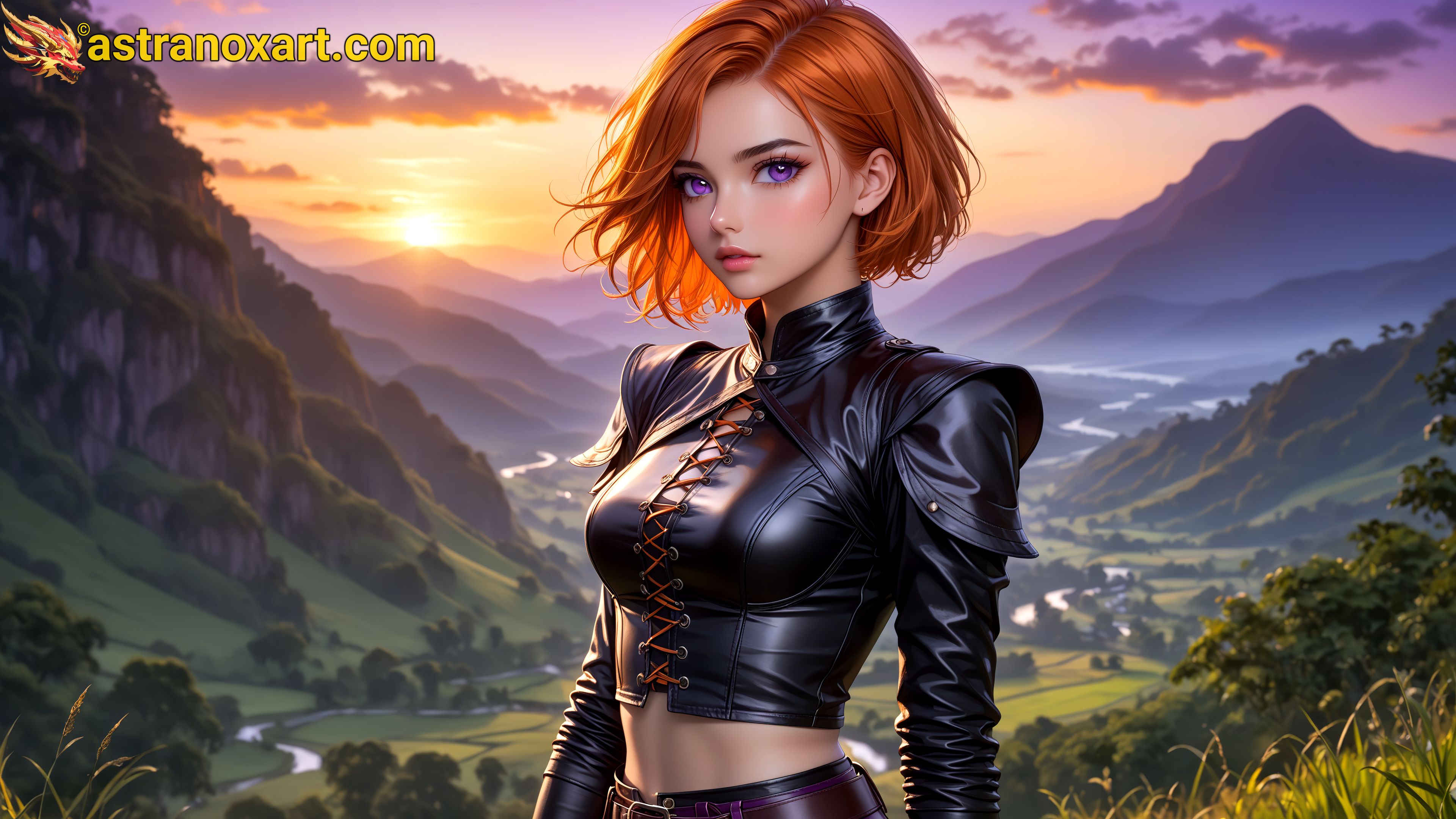 Amazing Young Female  at  - Download Free 4K Wallpaper Fantasy wallpaper with  Eyes and  Hair.