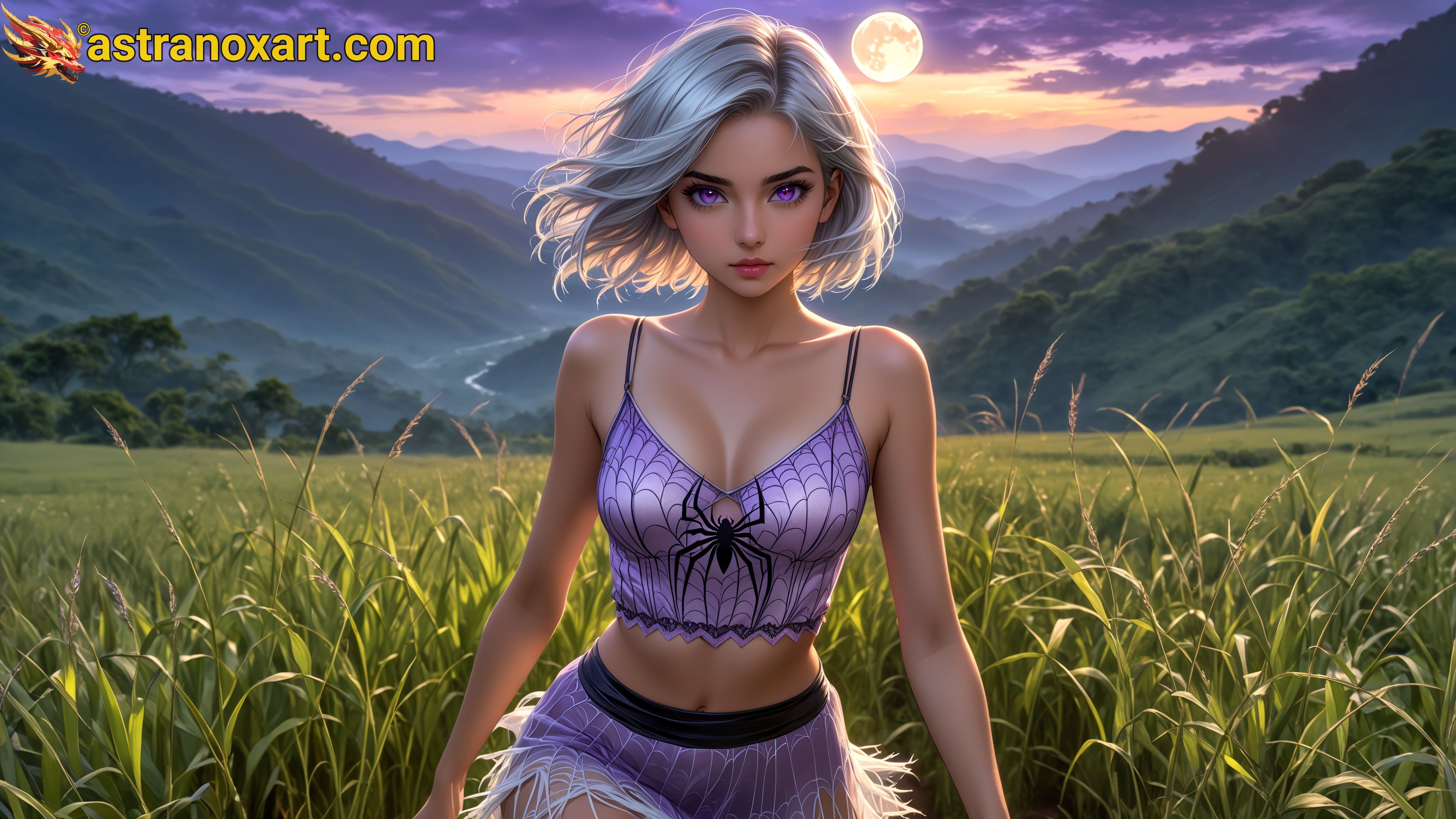 Amazing Young Female  at  - Download Free 4K Wallpaper Fantasy wallpaper with  Eyes and  Hair.