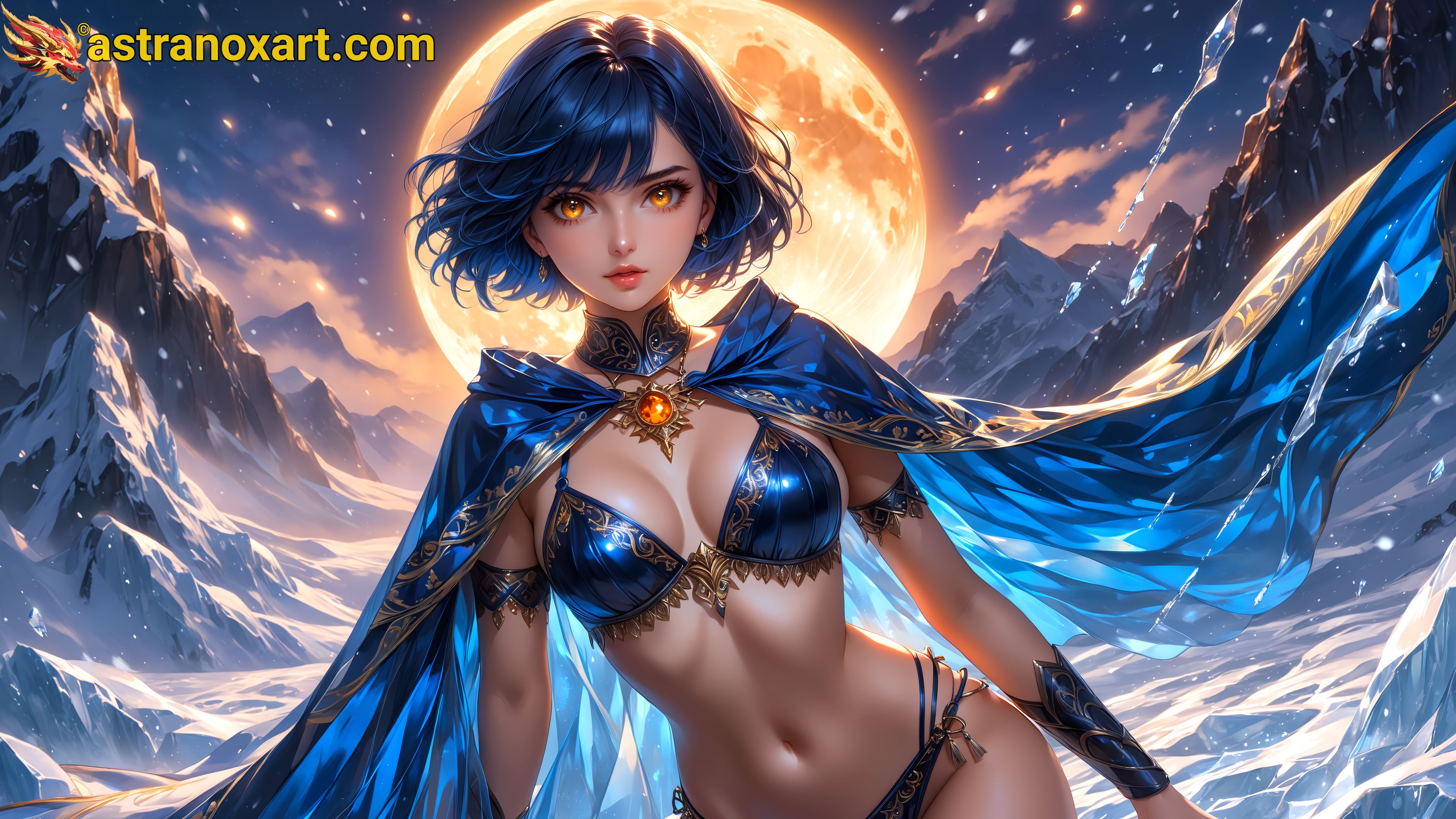 Amazing Young Female  at  - Download Free 4K Wallpaper Fantasy wallpaper with  Eyes and  Hair.