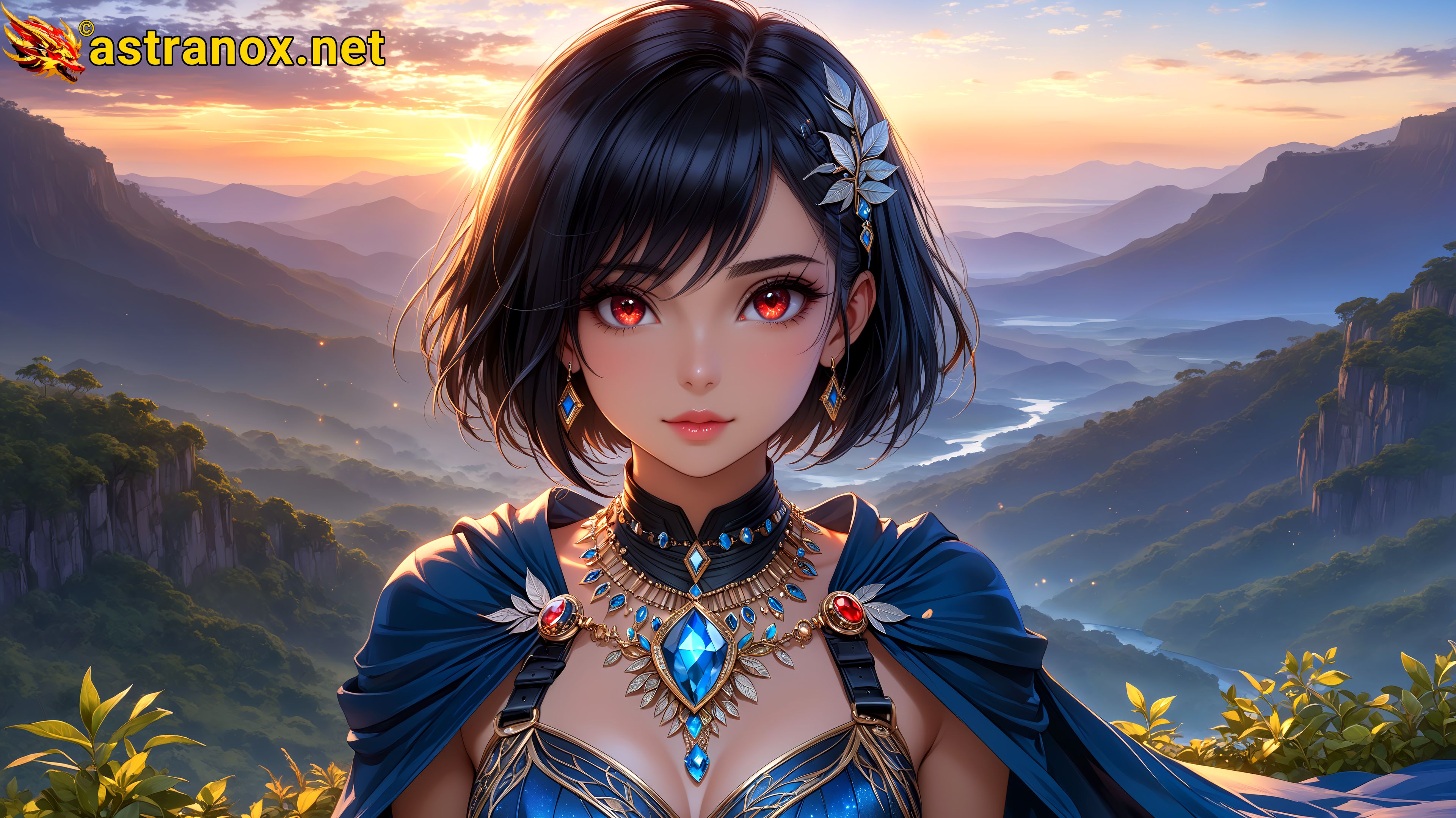 Amazing Young Female  at  - Download Free 4K Wallpaper Fantasy wallpaper with  Eyes and  Hair.