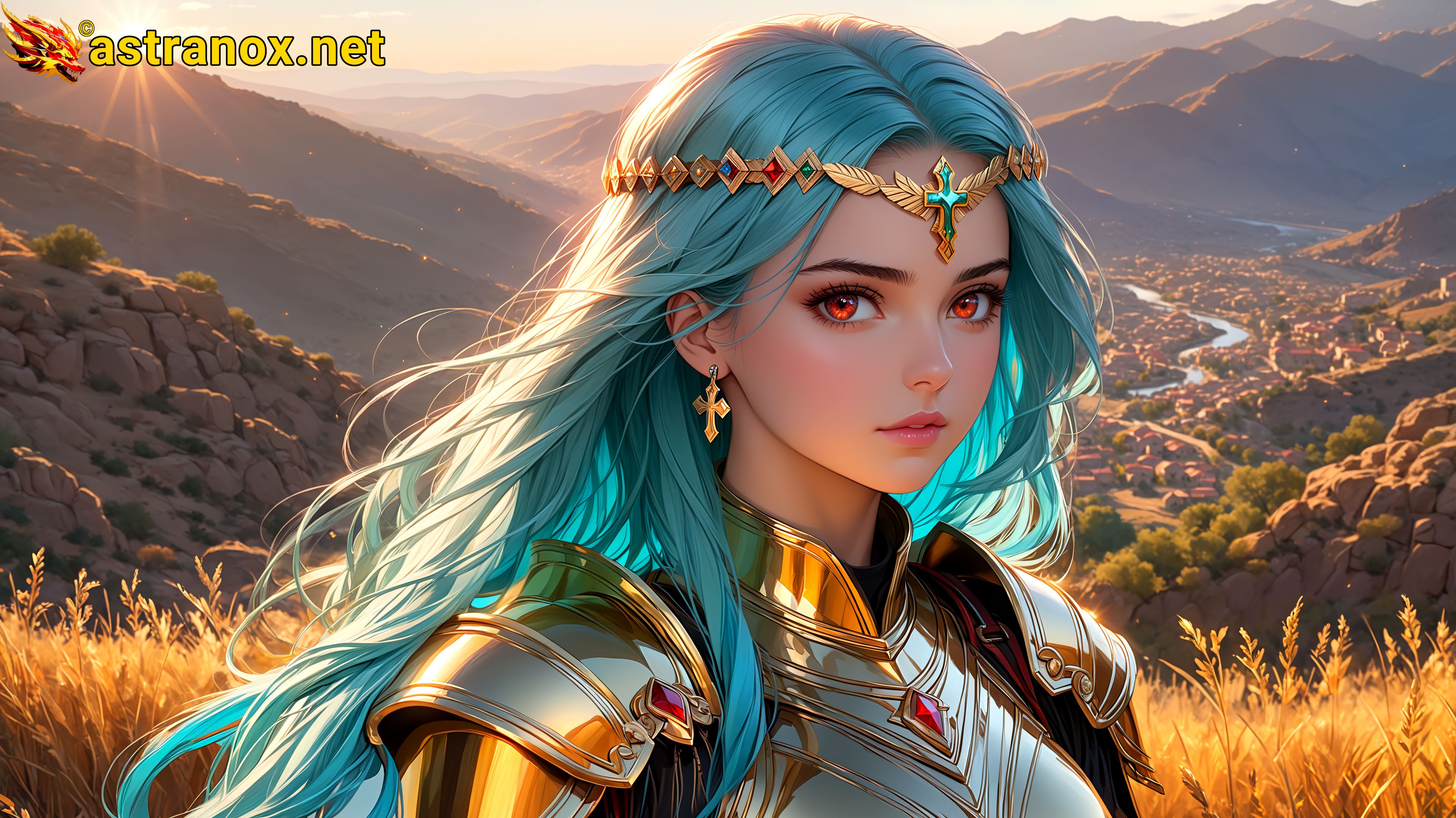 Amazing Young Female  at  - Download Free 4K Wallpaper Fantasy wallpaper with  Eyes and  Hair.