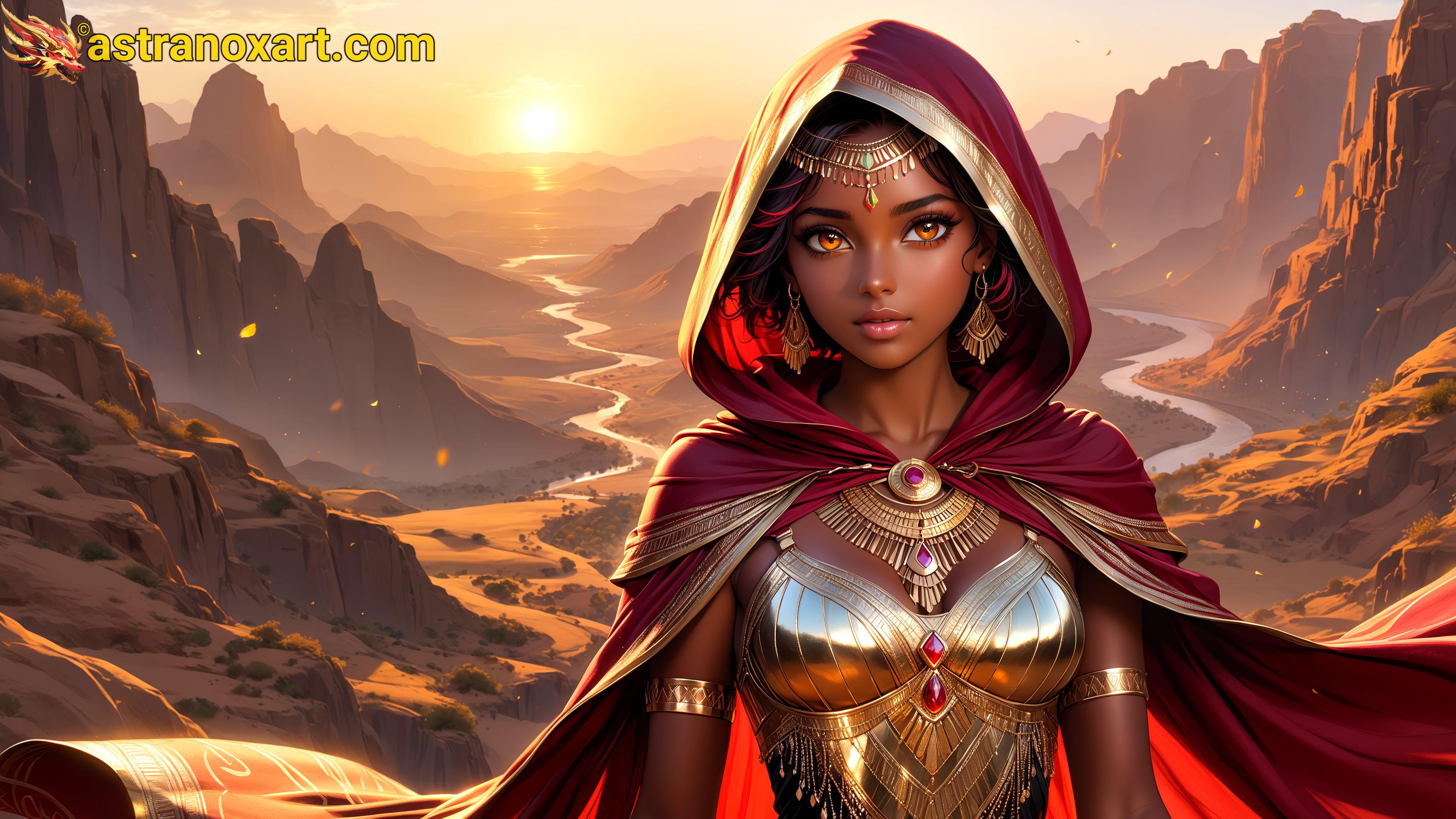 Amazing Young Female  at  - Download Free 4K Wallpaper Fantasy wallpaper with  Eyes and  Hair.