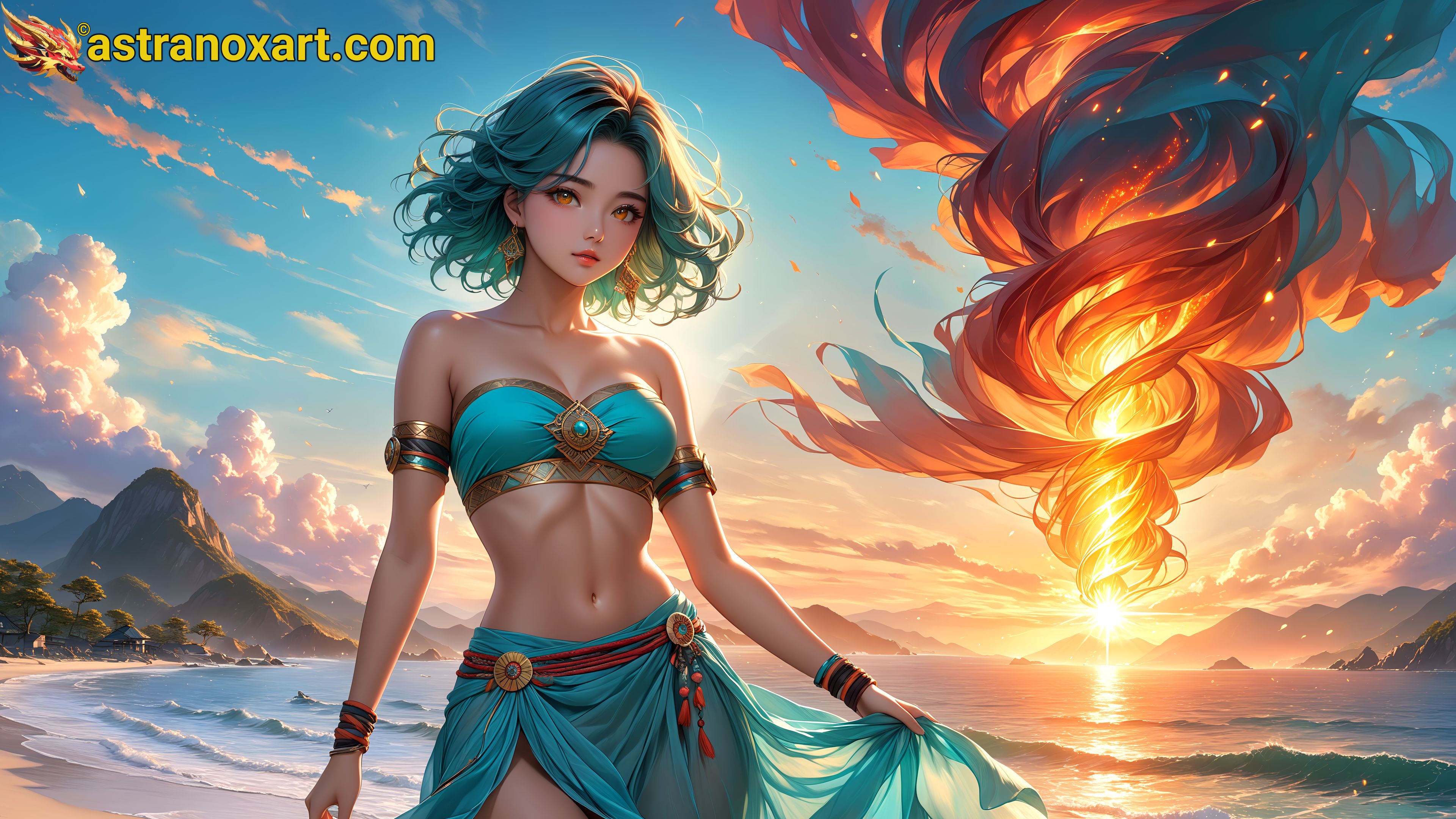 Amazing Young Female  at  - Download Free 4K Wallpaper Fantasy wallpaper with  Eyes and  Hair.