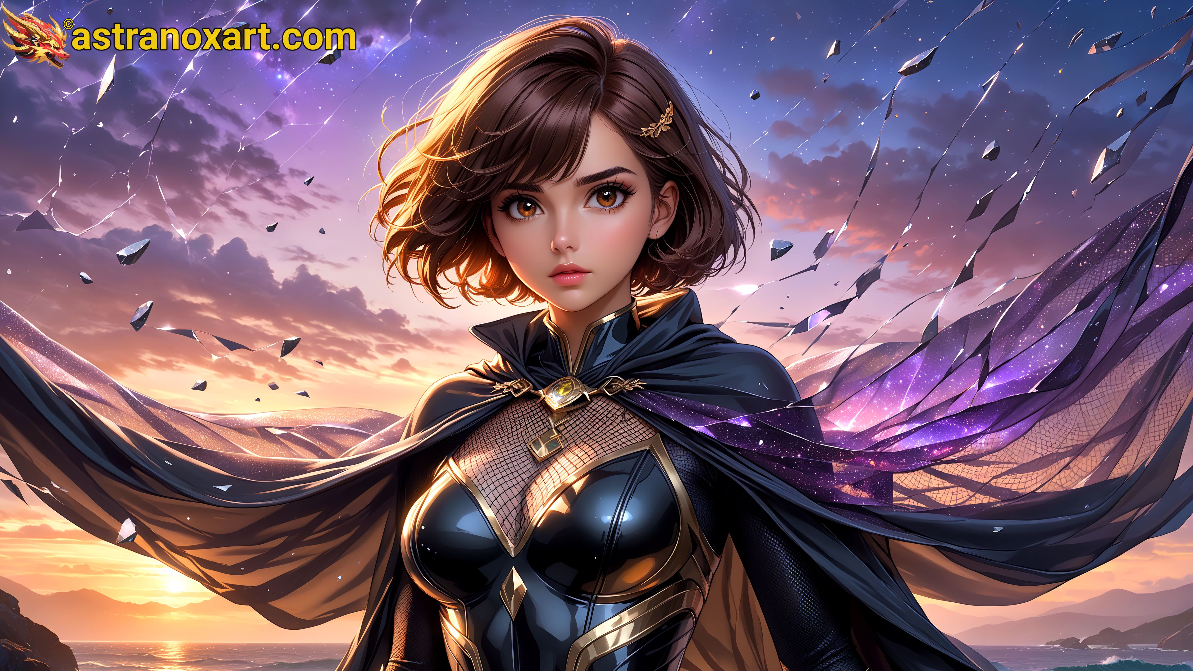 Amazing Young Female  at  - Download Free 4K Wallpaper Fantasy wallpaper with  Eyes and  Hair.