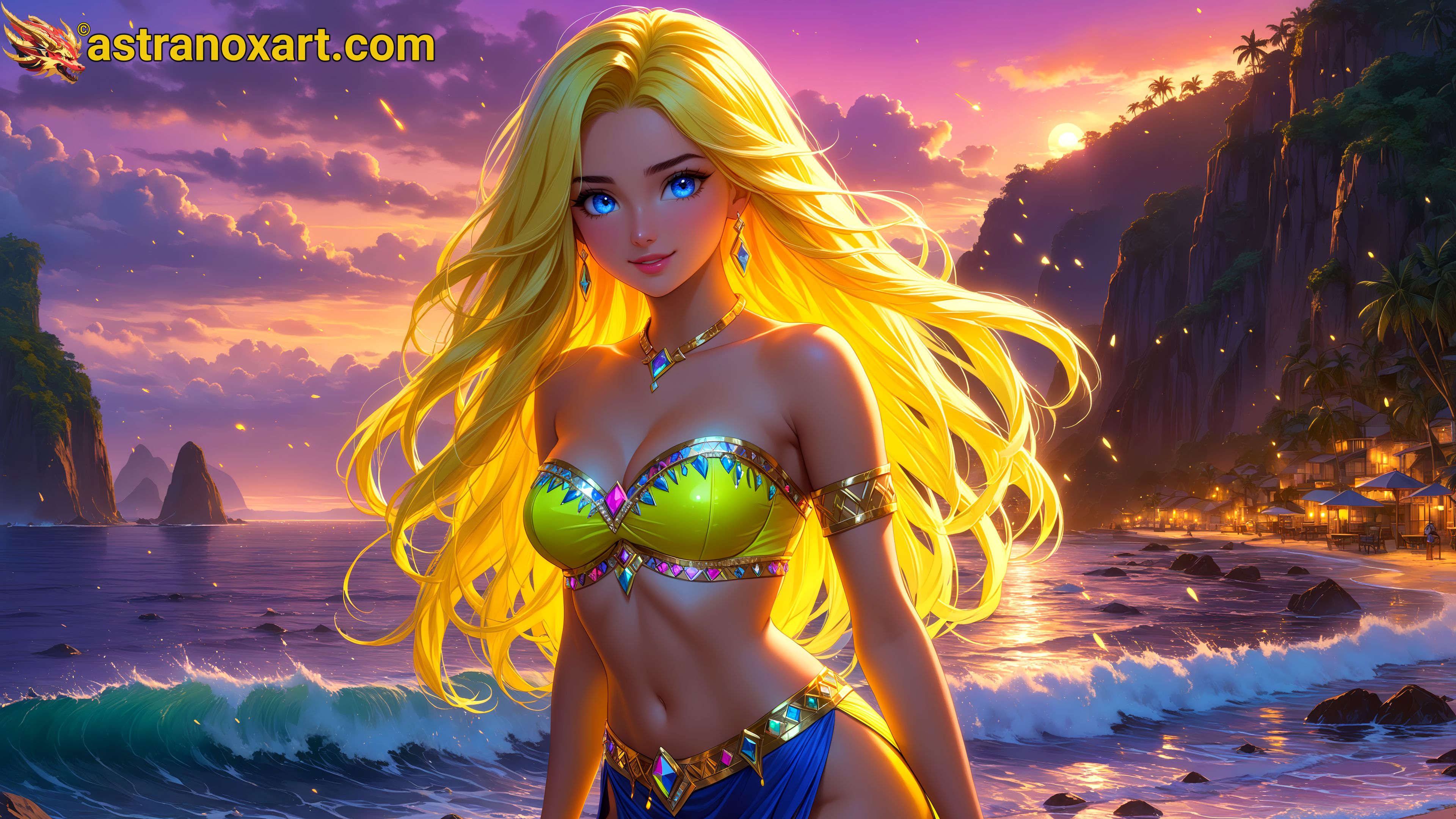 Amazing Young Female  at  - Download Free 4K Wallpaper Fantasy wallpaper with  Eyes and  Hair.