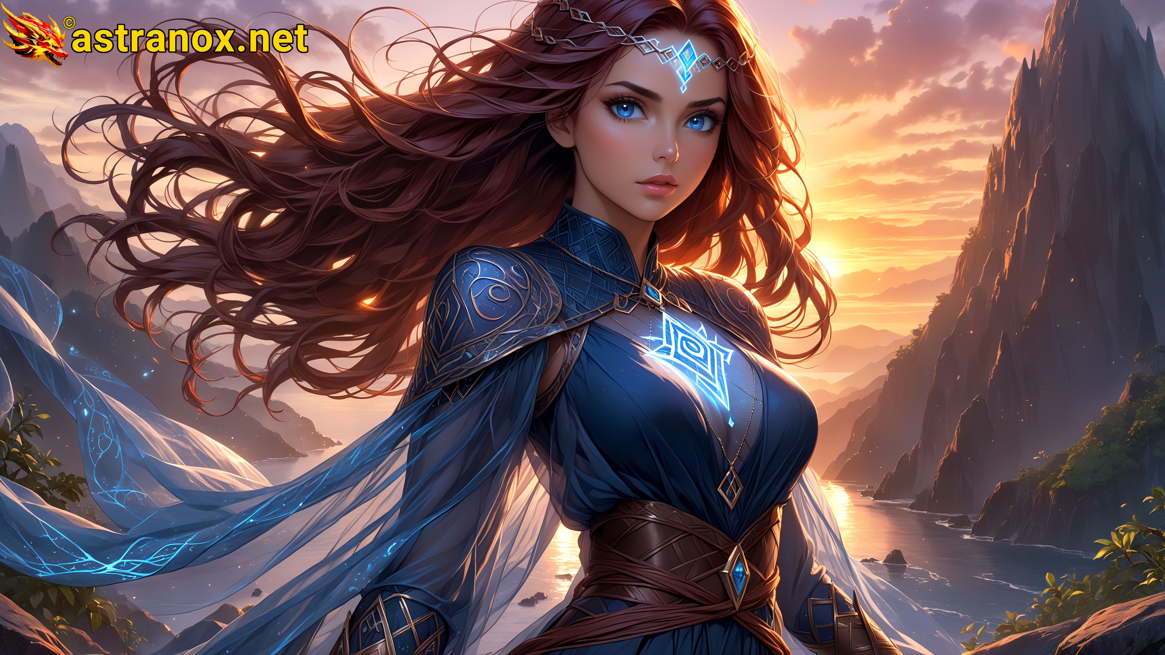 Amazing Young Female  at  - Download Free 4K Wallpaper Fantasy wallpaper with  Eyes and  Hair.