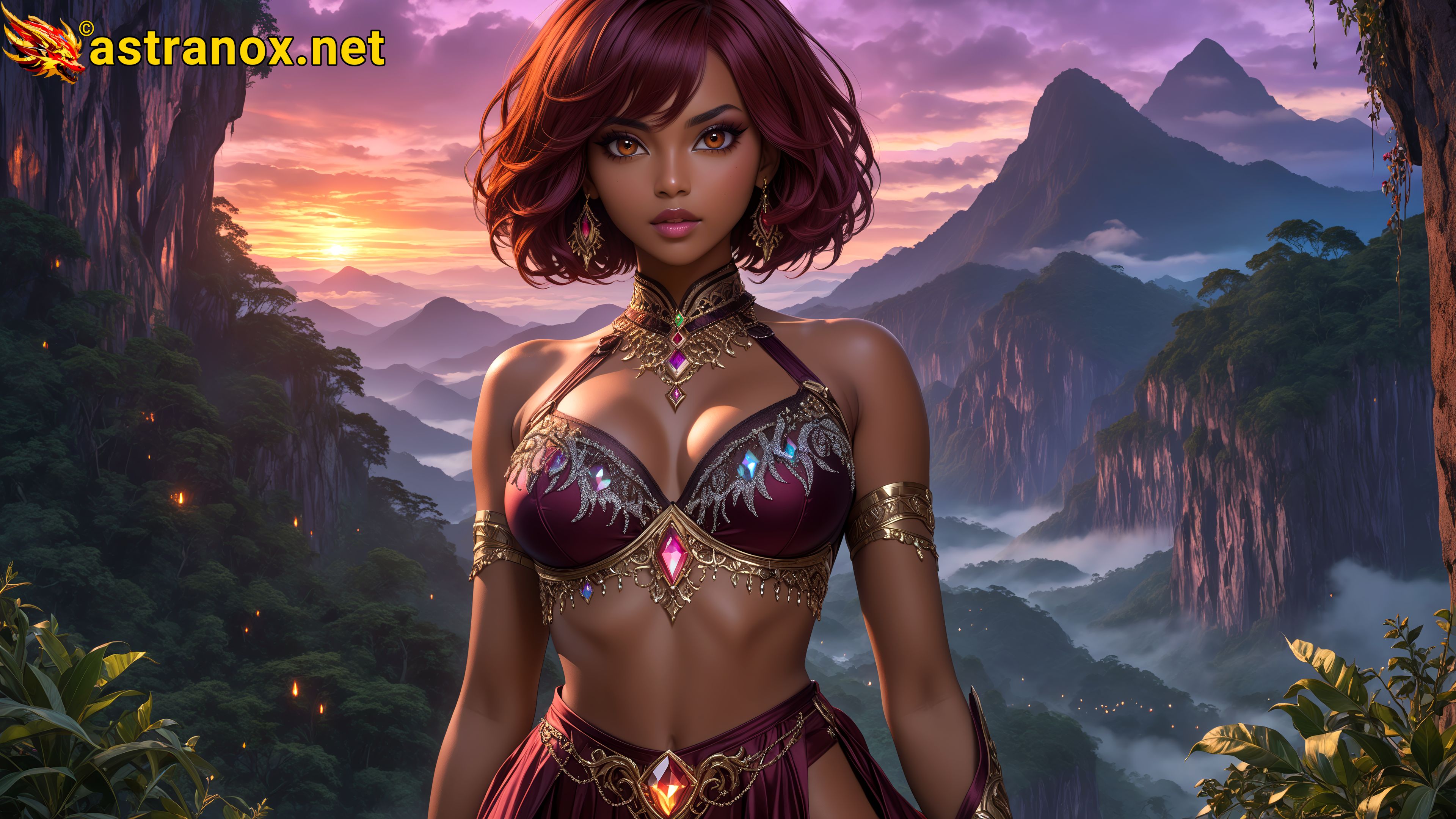 Amazing Young Female  at  - Download Free 4K Wallpaper Fantasy wallpaper with  Eyes and  Hair.