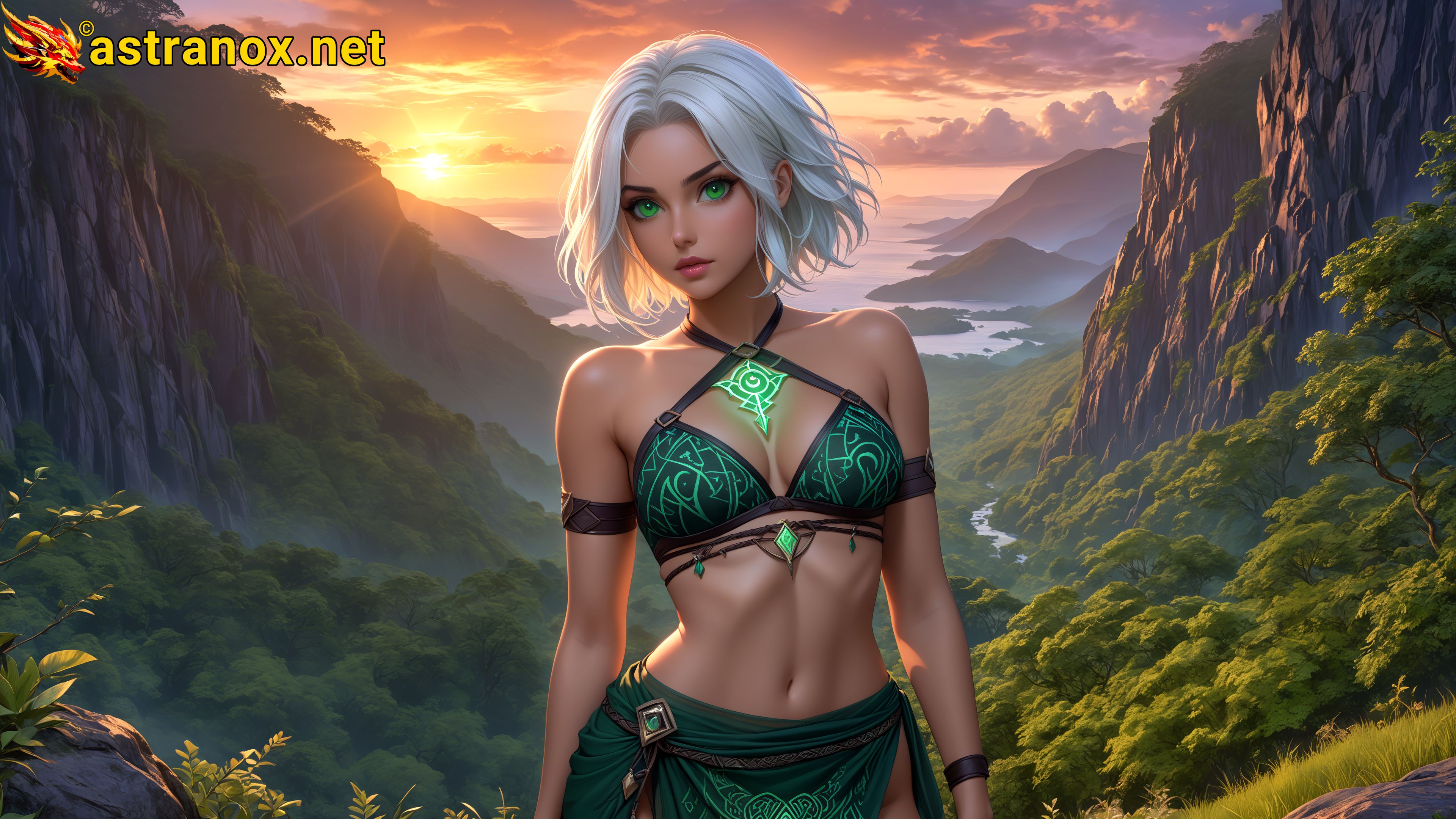 Amazing Young Female  at  - Download Free 4K Wallpaper Fantasy wallpaper with  Eyes and  Hair.