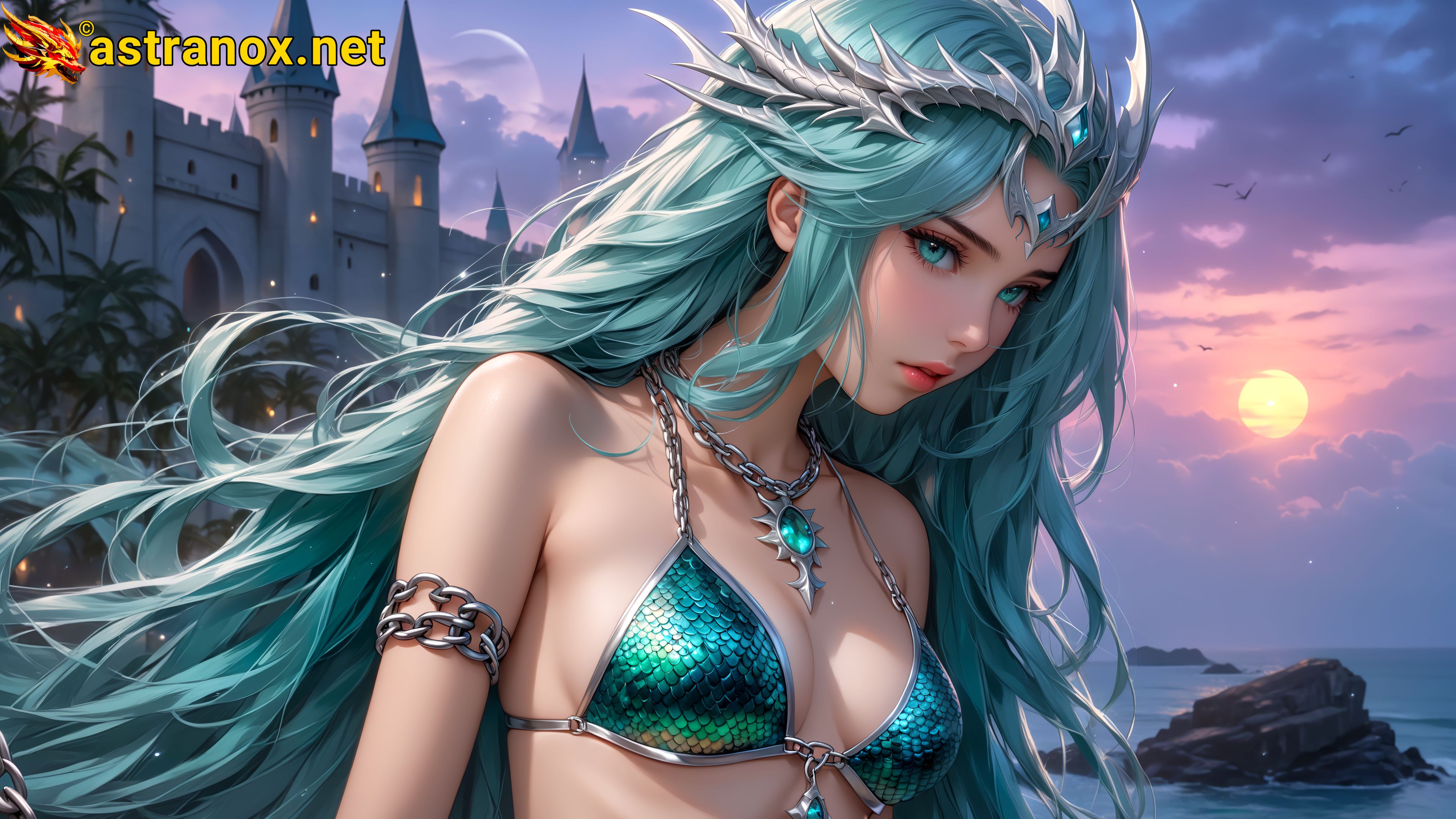 Amazing Young Female  at  - Download Free 4K Wallpaper Fantasy wallpaper with  Eyes and  Hair.