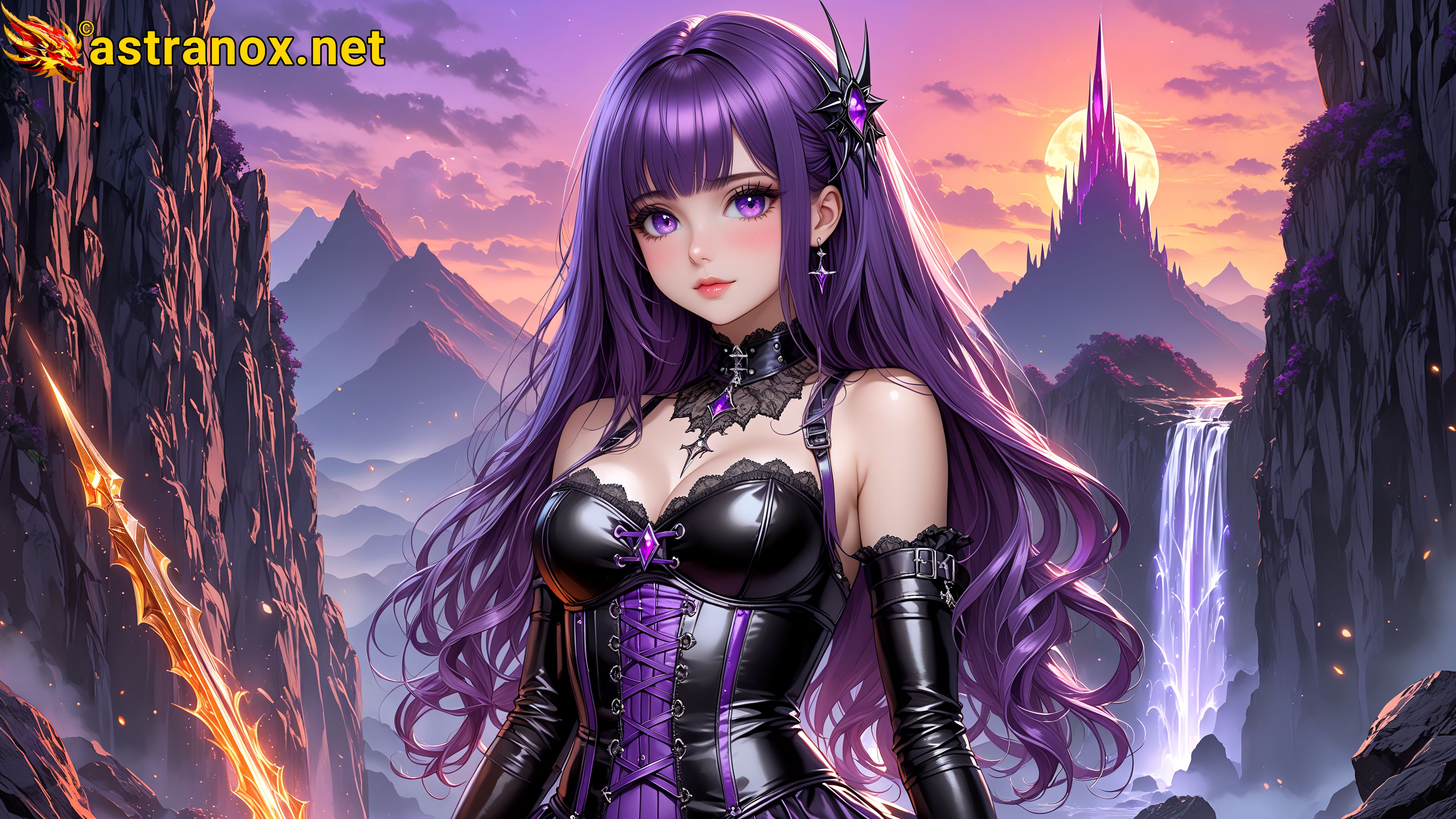 Amazing Young Female  at  - Download Free 4K Wallpaper Fantasy wallpaper with  Eyes and  Hair.