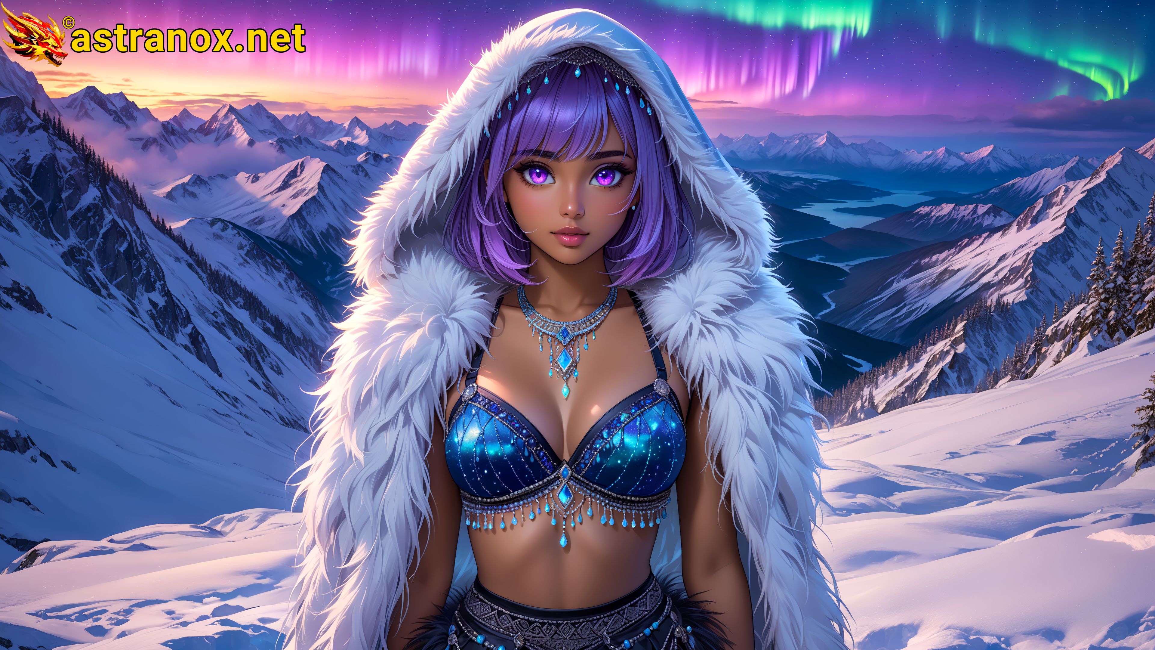 Amazing Young Female  at  - Download Free 4K Wallpaper Fantasy wallpaper with  Eyes and  Hair.