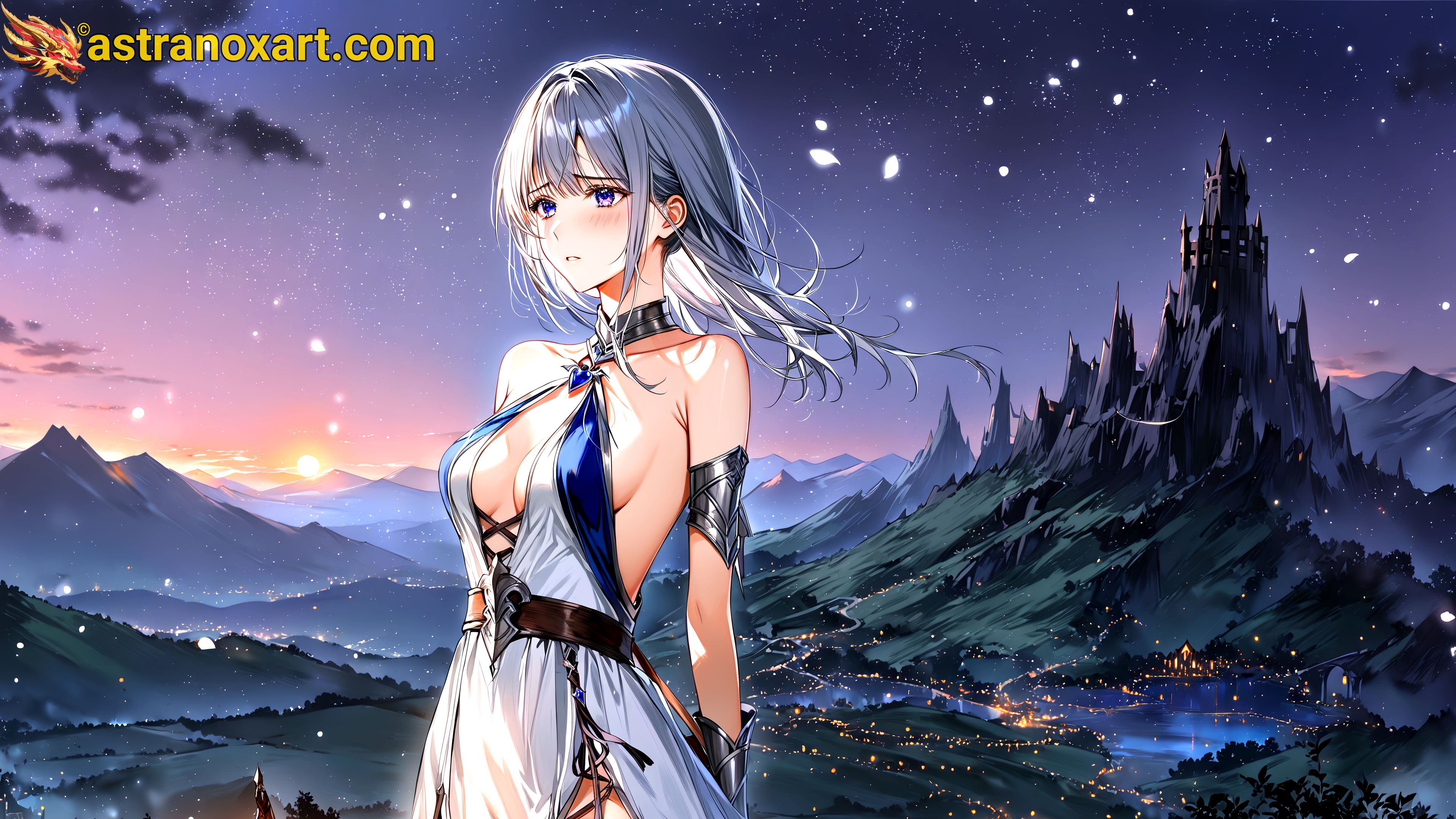 Amazing Young Female  at  - Download Free 4K Wallpaper Fantasy wallpaper with  Eyes and  Hair.