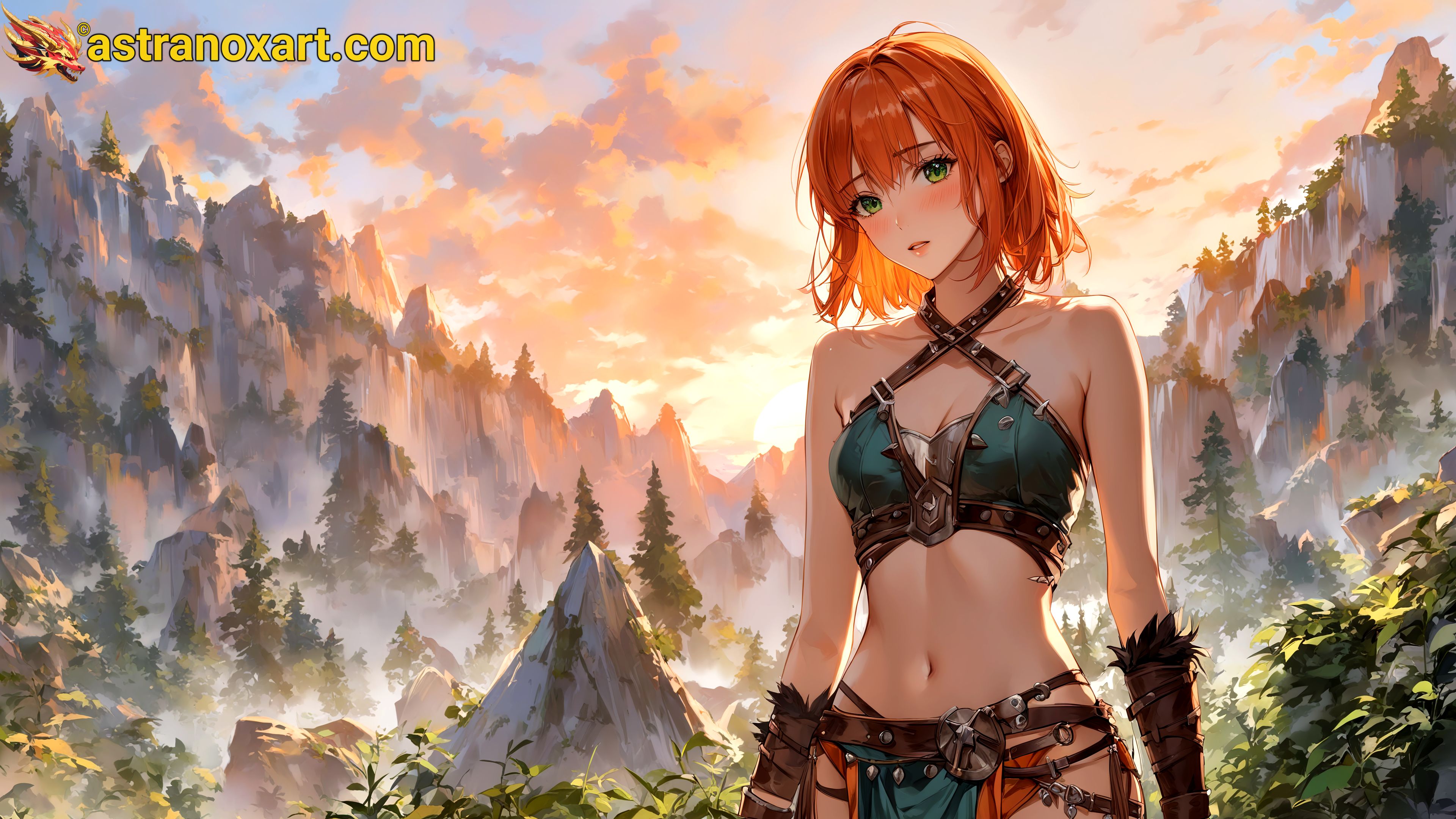 Amazing Young Female  at  - Download Free 4K Wallpaper Fantasy wallpaper with  Eyes and  Hair.