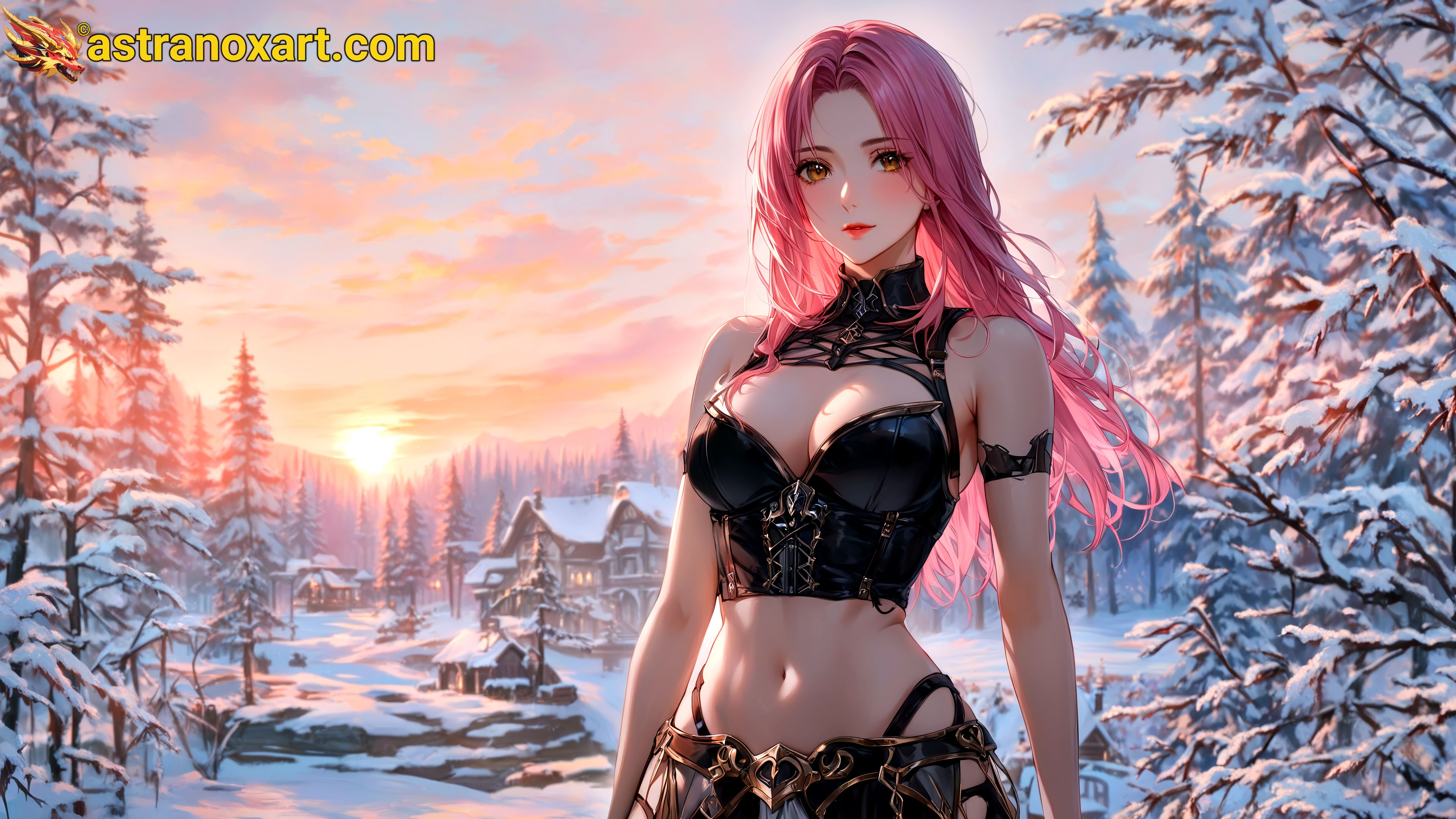 Amazing Young Female  at  - Download Free 4K Wallpaper Fantasy wallpaper with  Eyes and  Hair.