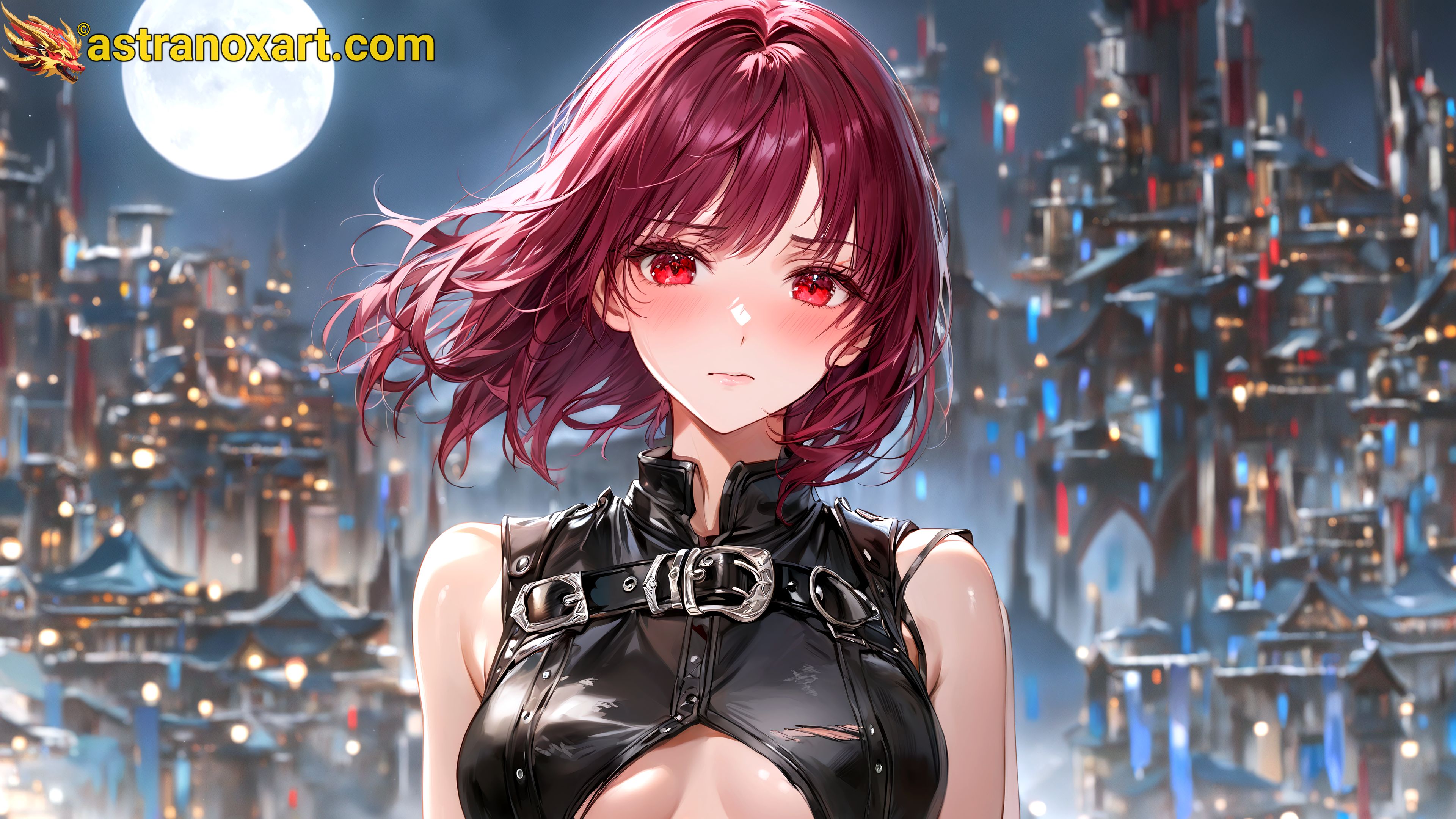 Amazing Young Female  at  - Download Free 4K Wallpaper Fantasy wallpaper with  Eyes and  Hair.