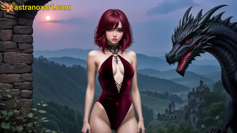 Amazing Young Female  at  - Download Free 4K Wallpaper Fantasy wallpaper with  Eyes and  Hair.