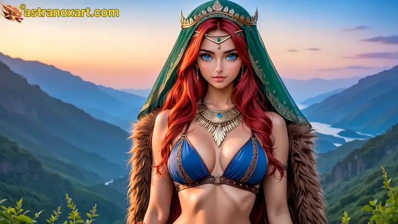 Amazing Young Female  at  - Download Free 4K Wallpaper Fantasy wallpaper with  Eyes and  Hair.