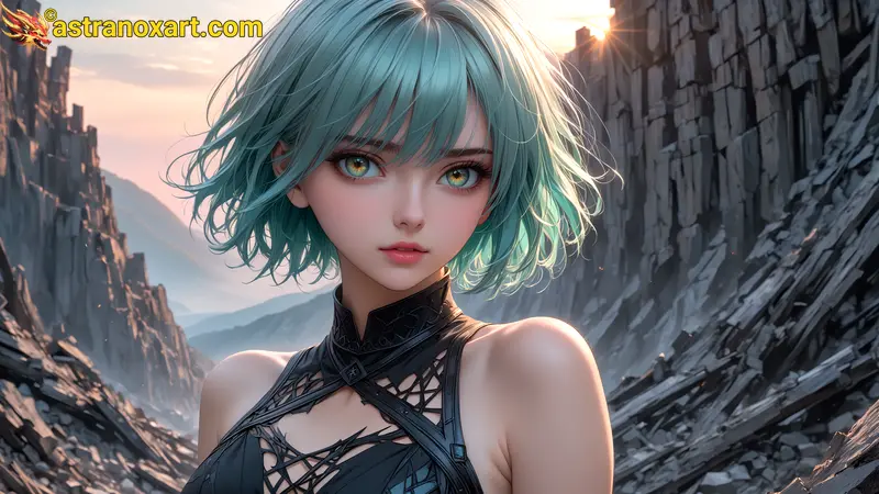 Amazing Young Female  at  - Download Free 4K Wallpaper Fantasy wallpaper with  Eyes and  Hair.