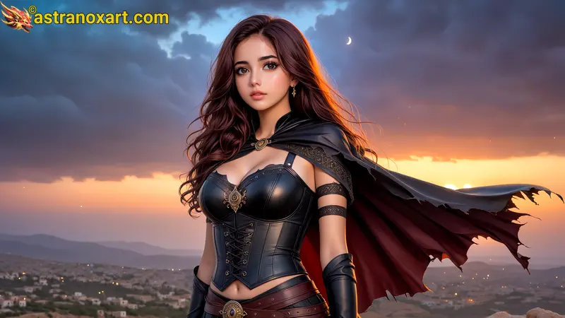 Amazing Young Female  at  - Download Free 4K Wallpaper Fantasy wallpaper with  Eyes and  Hair.