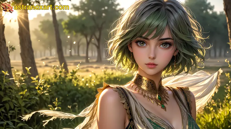 Amazing Young Female  at  - Download Free 4K Wallpaper Fantasy wallpaper with  Eyes and  Hair.