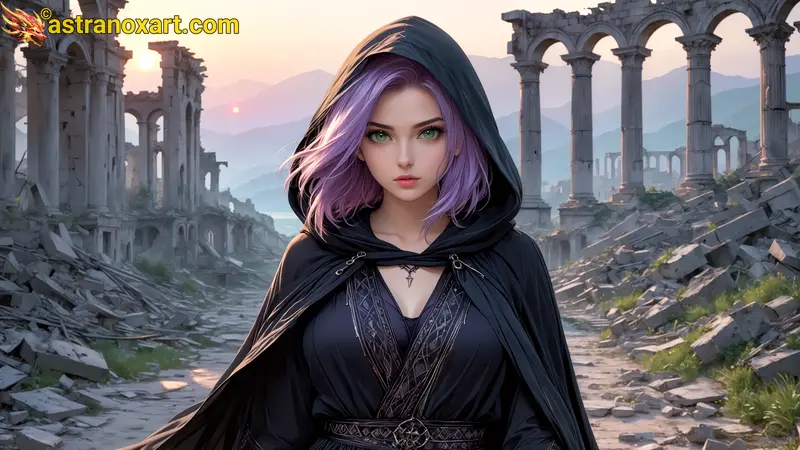 Amazing Young Female  at  - Download Free 4K Wallpaper Fantasy wallpaper with  Eyes and  Hair.