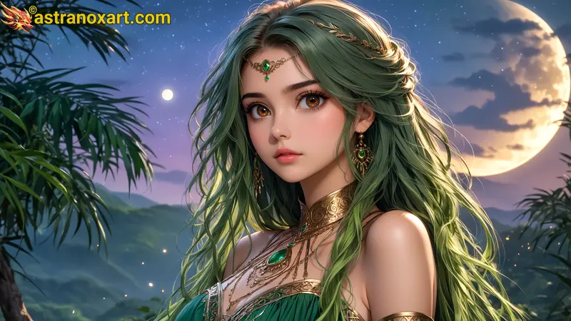 Amazing Young Female  at  - Download Free 4K Wallpaper Fantasy wallpaper with  Eyes and  Hair.