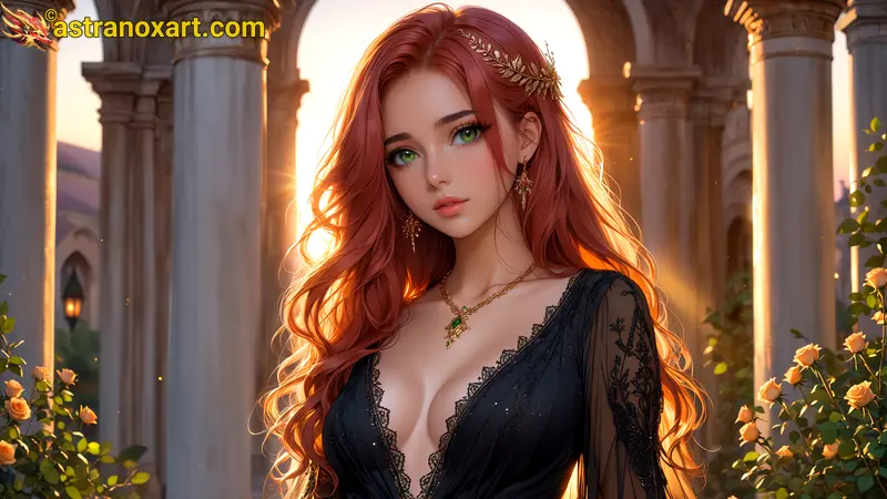 Amazing Young Female  at  - Download Free 4K Wallpaper Fantasy wallpaper with  Eyes and  Hair.