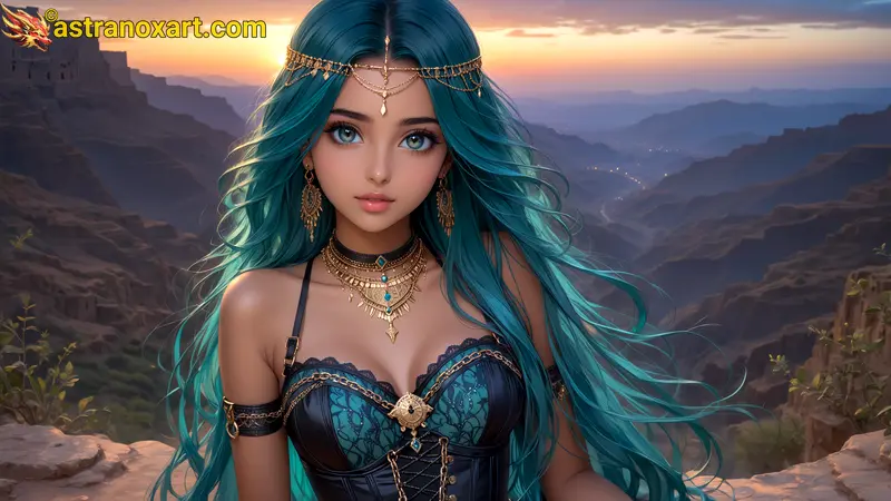 Amazing Young Female  at  - Download Free 4K Wallpaper Fantasy wallpaper with  Eyes and  Hair.