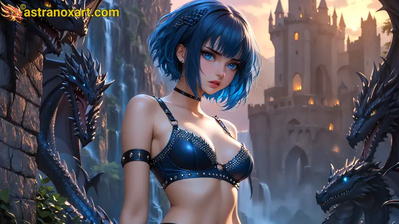 Amazing Young Female  at  - Download Free 4K Wallpaper Fantasy wallpaper with  Eyes and  Hair.