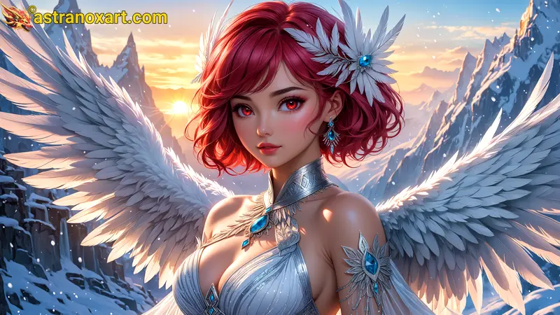 Amazing Young Female  at  - Download Free 4K Wallpaper Fantasy wallpaper with  Eyes and  Hair.