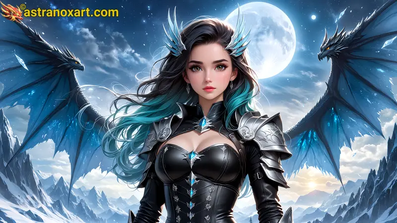 Amazing Young Female  at  - Download Free 4K Wallpaper Fantasy wallpaper with  Eyes and  Hair.