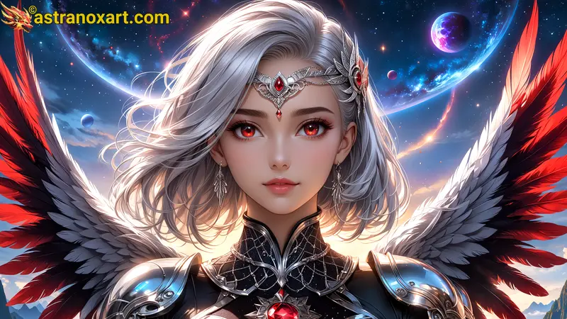 Amazing Young Female  at  - Download Free 4K Wallpaper Fantasy wallpaper with  Eyes and  Hair.