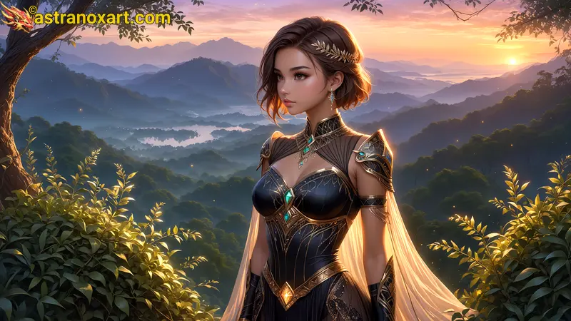 Amazing Young Female  at  - Download Free 4K Wallpaper Fantasy wallpaper with  Eyes and  Hair.