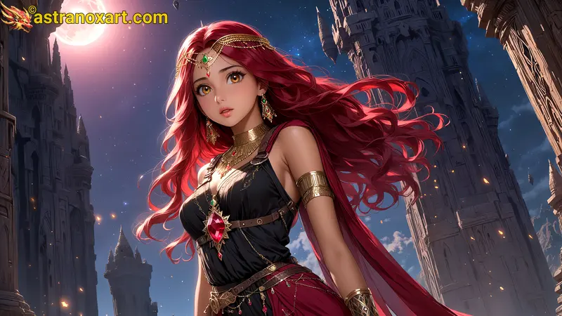 Amazing Young Female  at  - Download Free 4K Wallpaper Fantasy wallpaper with  Eyes and  Hair.