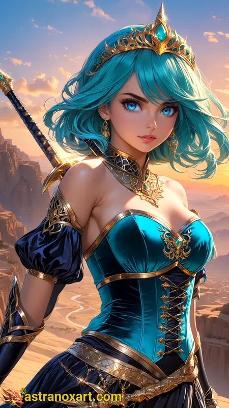 Amazing Young Female  at  - Download Free 4K Wallpaper Fantasy wallpaper with  Eyes and  Hair.