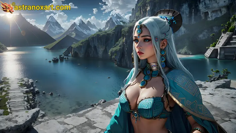 Enchanting woman in a fantasy landscape - 4K wallpaper blending reality and enchantment Astranox Art