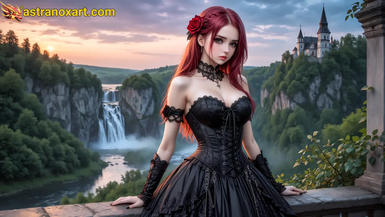 Amazing Young Female  at  - Download Free 4K Wallpaper Fantasy wallpaper with  Eyes and  Hair.