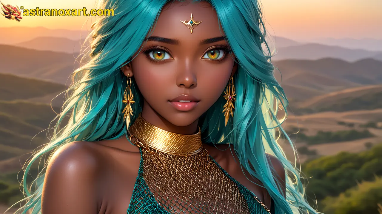 Amazing Young Female  at  - Download Free 4K Wallpaper Fantasy wallpaper with  Eyes and  Hair.