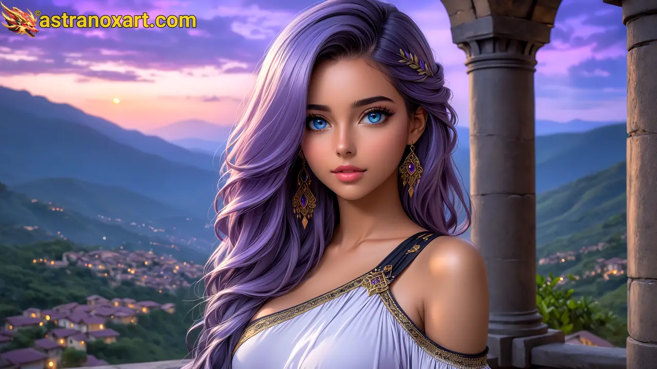 Amazing Young Female  at  - Download Free 4K Wallpaper Fantasy wallpaper with  Eyes and  Hair.