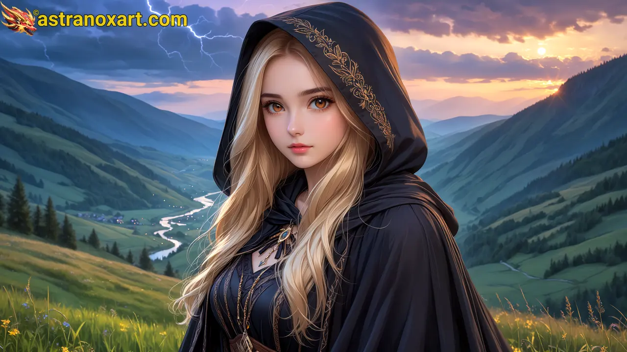 Amazing Young Female  at  - Download Free 4K Wallpaper Fantasy wallpaper with  Eyes and  Hair.