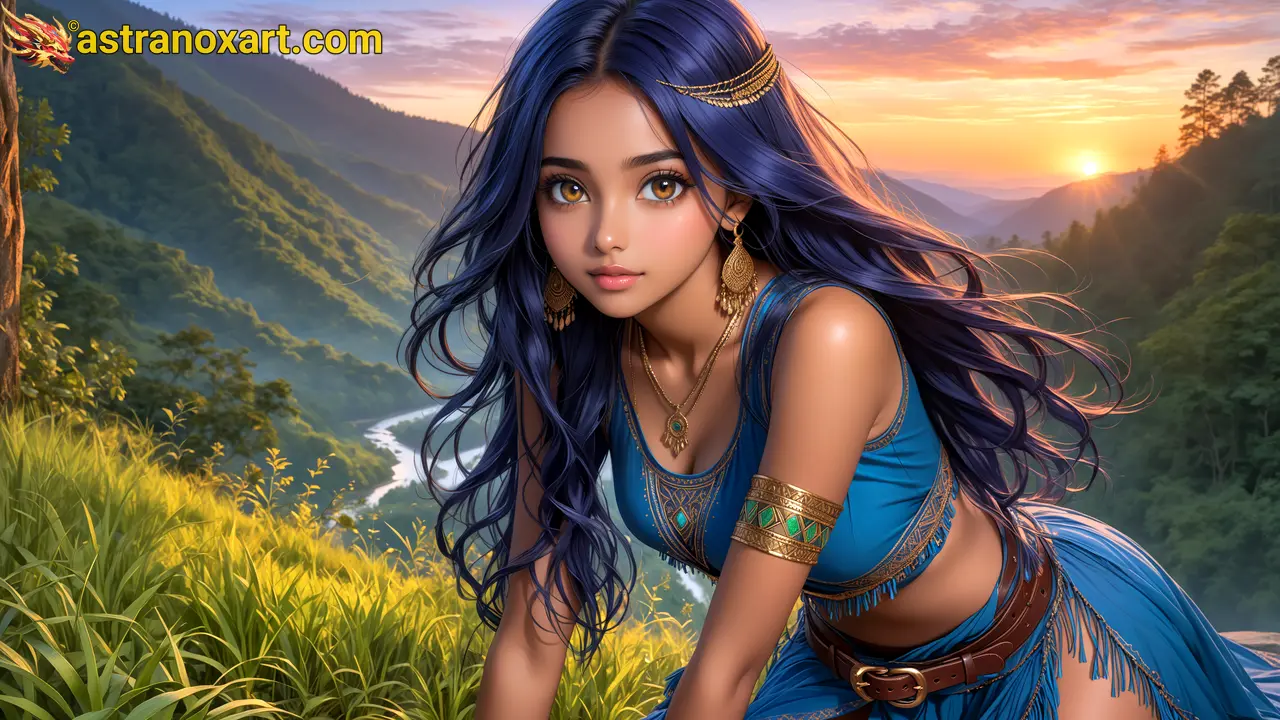 Amazing Young Female  at  - Download Free 4K Wallpaper Fantasy wallpaper with  Eyes and  Hair.