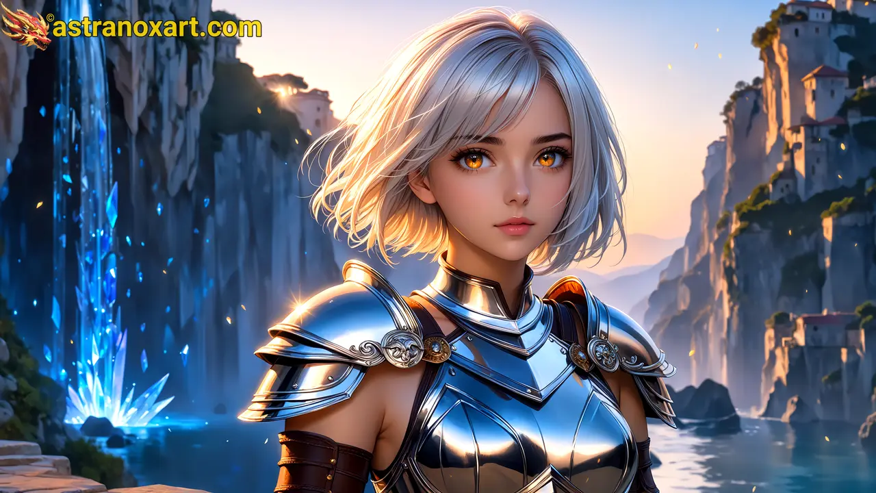 Amazing Young Female  at  - Download Free 4K Wallpaper Fantasy wallpaper with  Eyes and  Hair.