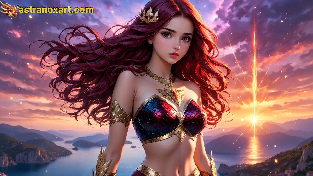 Amazing Young Female  at  - Download Free 4K Wallpaper Fantasy wallpaper with  Eyes and  Hair.