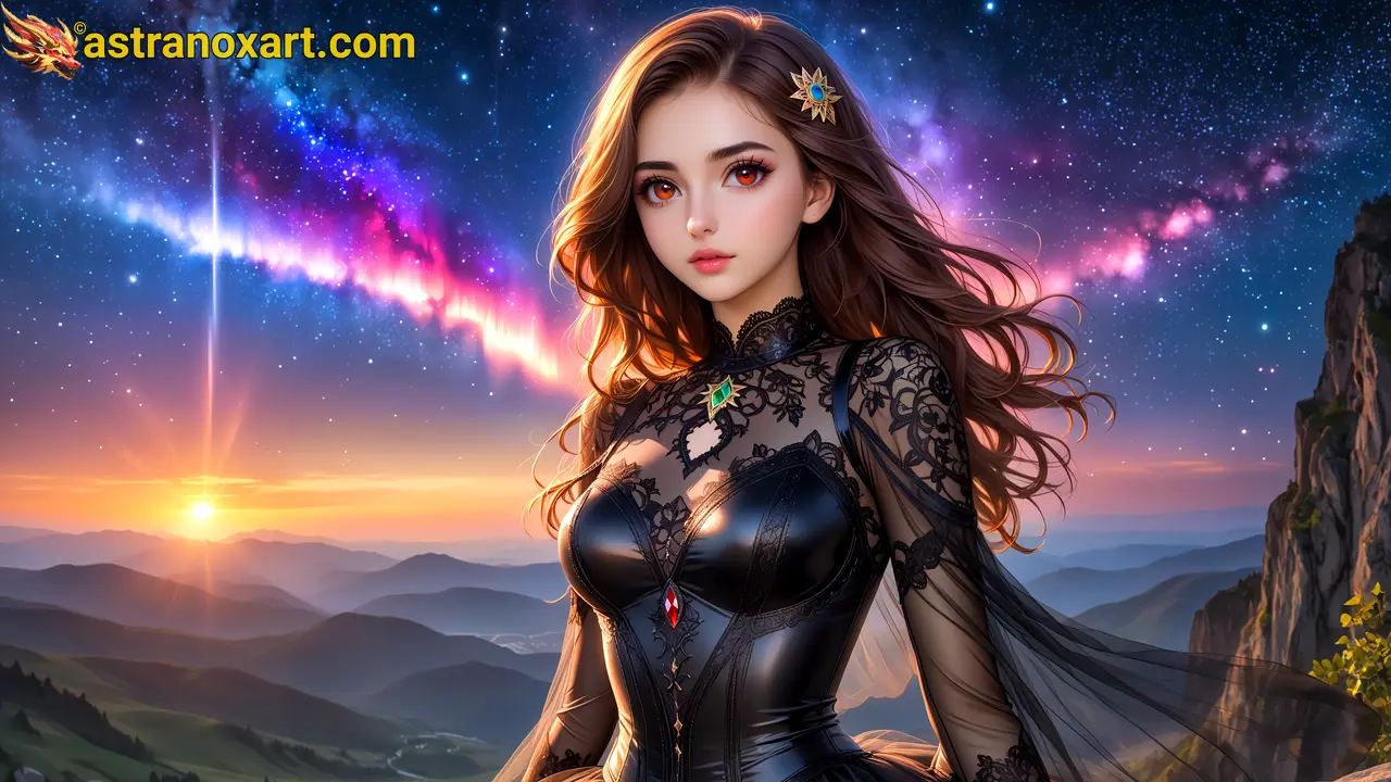 Amazing Young Female  at  - Download Free 4K Wallpaper Fantasy wallpaper with  Eyes and  Hair.