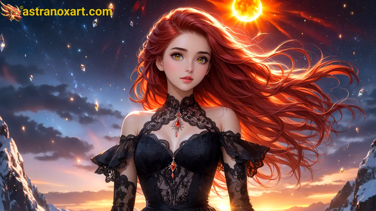 Amazing Young Female  at  - Download Free 4K Wallpaper Fantasy wallpaper with  Eyes and  Hair.